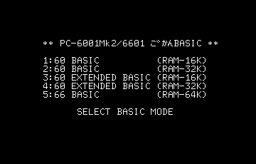 PC-6001mkII/6601用互換BASIC